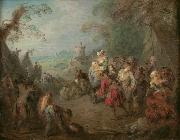 Jean-Baptiste Pater Encampment oil painting artist